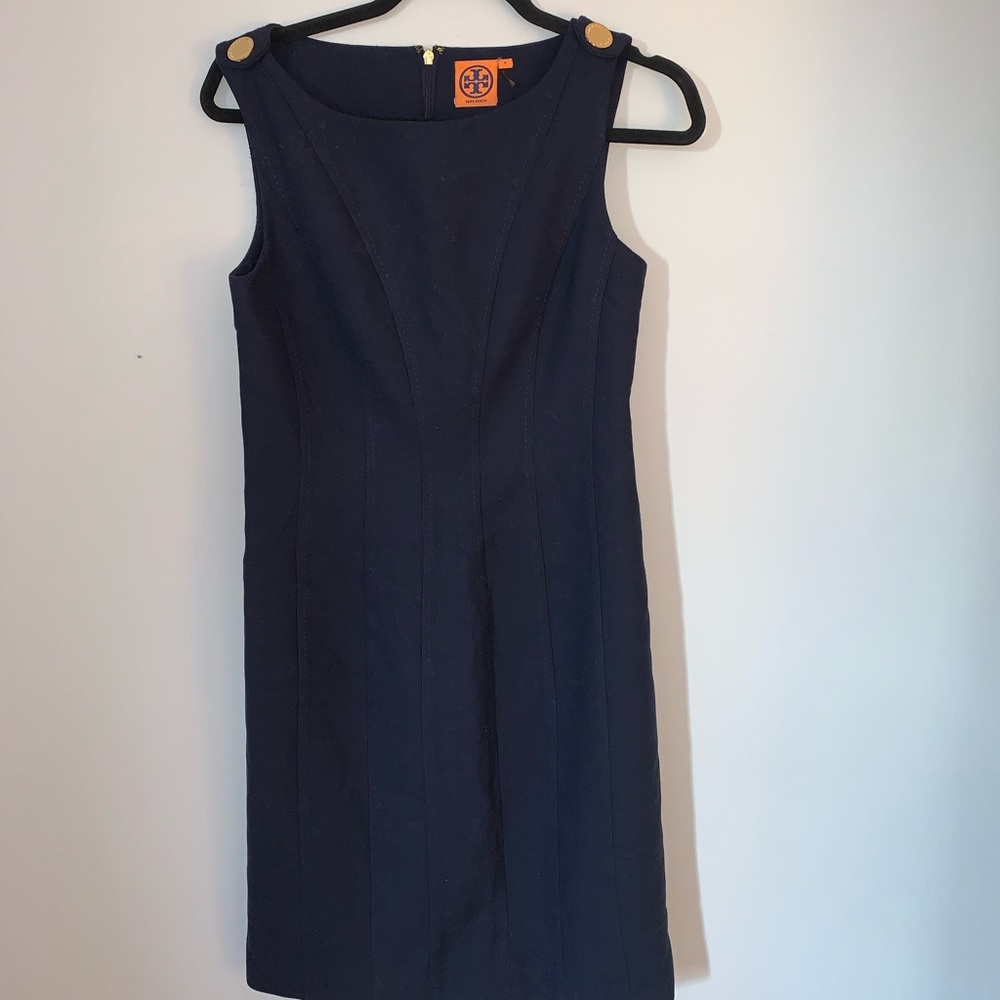 Tory Burch Navy Blue Sheath Dress